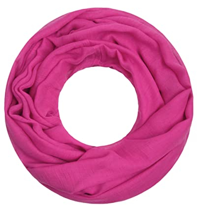 Majea Loop Cary Basic Schal Tuch Damen-schal Schlauchschal Rundschal Halstücher uni unifarben Loopschal einfarbig (880005) (pink 1)