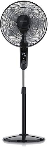 Brandson – Ventilatore Digitale a piantana -60% Consumi - Extreme Silence - Motore Digitale Ultrasilenzioso - 24 velocità - Timer - Oscillazione 80° - Telecomando - Inclinabile a 35° - Nero - New
