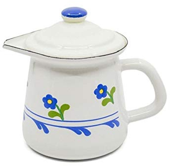 Emaille Milchkännchen mit Deckel
