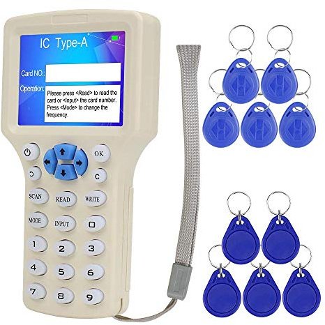 KDL Lector de tarjetas inteligentes RFID Escritor NFC 13.56MHz Copiadora 125KHz Duplicador Programador Soporte Multifrecuencia con software de decodificación con cable USB