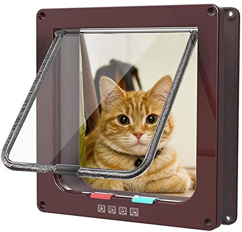 Katzenklappe Weiß Hundeklappe Kleine Hunde Katze Klappen Für Holz Türen Hund Klappen Für Türen Treppen Tor Mit Katze Klappe Katze Klappen Für Türen Brown,XL