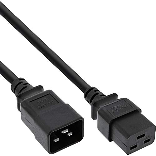 InLine® 16641H Kaltgeräteverlängerung 16A, C19 auf C20, 10m