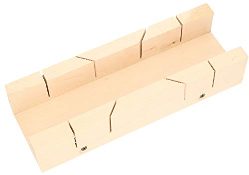 KOTARBAU® Caja de ingletes, Caja para inglete 30 x 10,5 cm, Ideal para cortes en ángulos de 90° y 45°, Caja para cortar marcos, perfiles, tubos, Caja de sierra ingletador