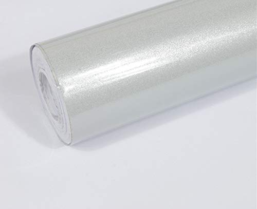 10 m x 60 cm Tapeten einfarbig Glitzer Effekt grau hell 3000-S Art. 3117 selbstklebend Verschiedene Trendfarben Tapete Folie abwischbar