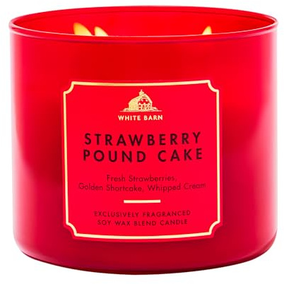 Bath & Body Works Strawberry Pound Cake 3-Wick Candle