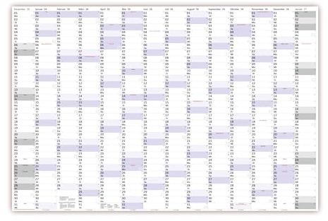 XXXL Wandkalender Special A0 2026 nass abwischbar (Format 120 x 80cm) Jahresplaner Wandplaner gerollt mit extra großen Tageskästchen zur optimalen Verwendung