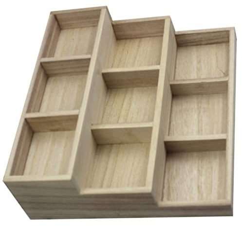 Zerodeko Holz Schmuck Organizer Mit Mehreren Fächern Elegante Aufbewahrungsbox Für Ringe Ohrringe Halsketten Und Armbänder Praktisch Für Zuhause Oder Reisen Robuste Und Leichte Struktur
