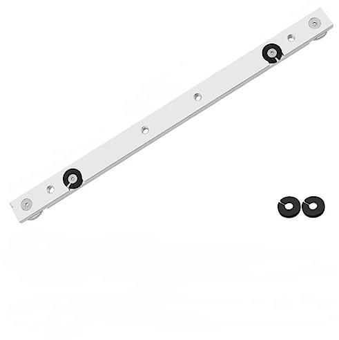 KhUKhu 300 mm/11,81 Zoll Aluminiumlegierung T-Schiene Gehrungsstange Schieber Tischkreissäge Gehrungslehre Stange Holzbearbeitungswerkzeuge Werkbank DIY (Silber)