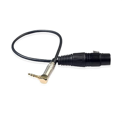 0,3 M 90 ° 3,5 Mm Stereo Trs Stecker Auf XLR 3Pin Stecker Audio Kabel Mikrofon Kabel Draht Kabel audio Verlängerung Kabel