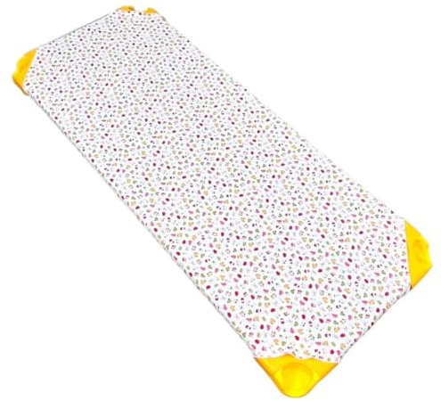 Sabana Bajera para Hamaca de guarderia con 4 Gomas.Sábanas Bajeras para Cuna Apilable de Guardería.145x69cm (1ud cochesrojos)