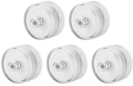 5 Stück Tauchbare LED-Lichter, Wasserdichte Teelichter, Flammenlose Unterwasser-Teelichter, LED-Teelicht Für Aquarium, Wasserfall, Vasenbasis