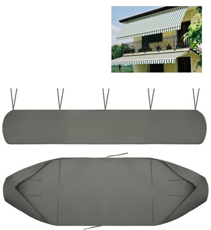 YOHOCS Markisenschutzhülle Schutzhülle für Markisen, Abdeckung für Markisen für die Lagerung im Winter, Sonnenschutz Abdeckhaube Aufbewahrungstasche,Grau,4m/13.12ft
