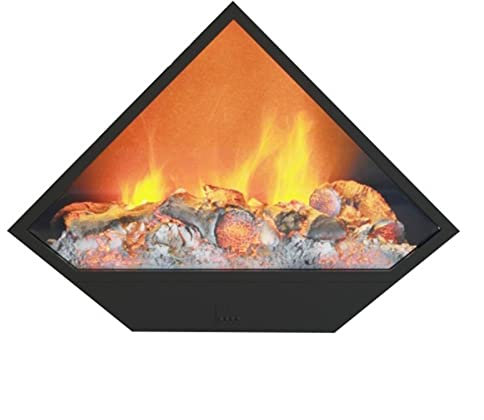 Home Cheminée Électrique Cheminée électrique encastrée et murale de 23,6 pouces, ultra fine et à faible bruit, flamme réglable, parfaite for les salons, les centres de divertissement Décorative Chemin
