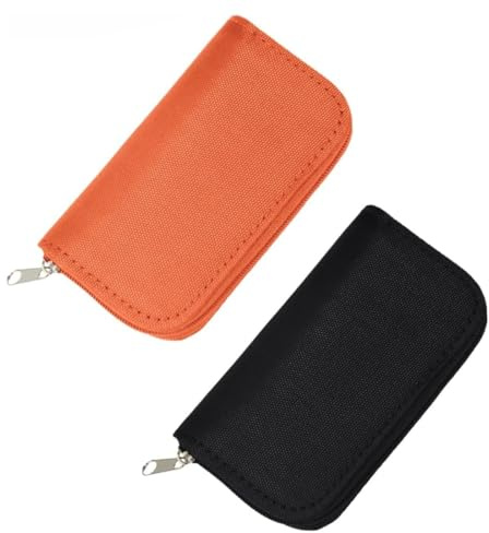 Funda para Tarjeta de Memoria, 2 Piezas Portátil Tarjetero SD microfibra con 22 Ranuras, 18 Ranuras para SD, SDHC, Micro SD, Mini SD, 4 Ranuras para CF, para Almacenamiento, Viaje