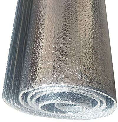 Aislante Térmico Reflexivo Lámina de Burbujas para radiador Lámina de Burbujas de Aluminio Lámina Aislante autoadhesiva Reflectante del Calor para Paredes, Suelos y techos