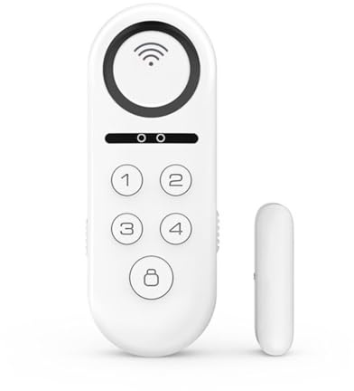 Louttary Tuya Smart Door Window Alarm Sensor Door Magnético Control remoto Sonido y Luz Contraseña Desarmar Tuya Smart Home