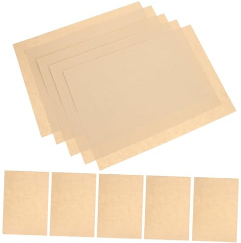 AUTSUPPL 50pcs Plain Paper Brown Vintage Parchment Paper Light Weight for Writing Certificate Diploma