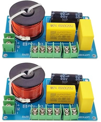 Laroal 2 pezzi 200 W 3 vie audio HiFi stereo altoparlante crossover alti/bassi 3 unità divisore di frequenza