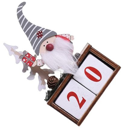 MAGICLULU 1 Satz Weihnachtskalender-Ornamente Monat Datumsanzeige Kalender Weihnachts-Countdown-Kalenderdekoration weihnachtsdeko bastelkalender zum selbstgestalten Kalender aus Holz hölzern