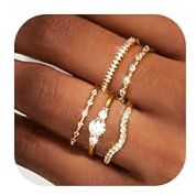 LOLIAS Anillos Oro para Mujer Juego Anillos Apilables Chapados en Oro 14 Quilates, Anillos de Nudillos de Pulgar Zirconia Cúbica Moda, Anillos Apilables Llamativos para Mujer 12