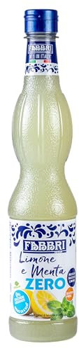 Fabbri 1905 - Sciroppo Limone e Menta ZERO 560ml | Senza Zuccheri Aggiunti
