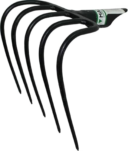 Forquilha Forquilha Curva a 4 denti, senza manico, ideale per giardino, realizzato in acciaio resistente, leggero e resistente per facilitare il lavoro all'aperto. * #*