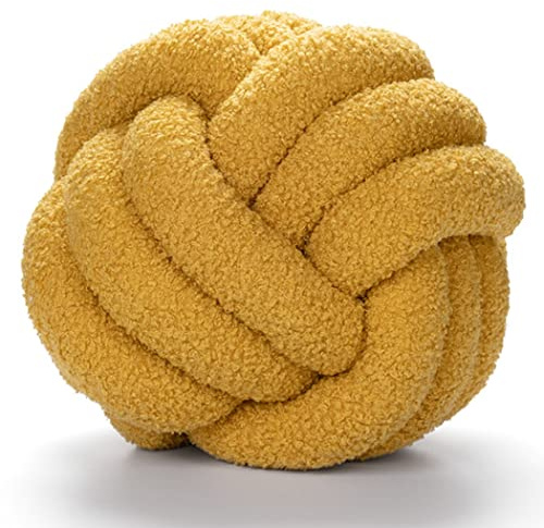 Knotenkissen, handgefertigtes gestricktes Ballkissen, kreatives Plüsch-Knotenkissen für Sofa, Lendenwirbelstütze, Heimdekoration