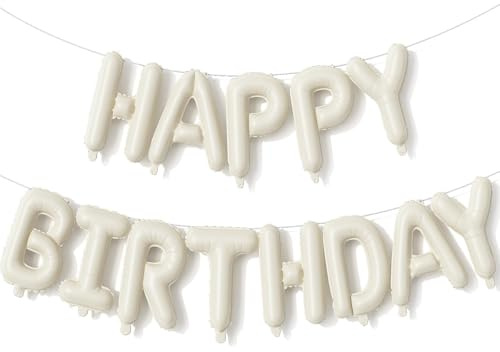 AOOTUERL 16 Pouces Foil Ballons Happy Birthday Decoration, Happy Birthday Balloons Décoration, pour Mariages Party et Joyeux Anniversaire Fête Party Décoration Pour Enfants et Adultes
