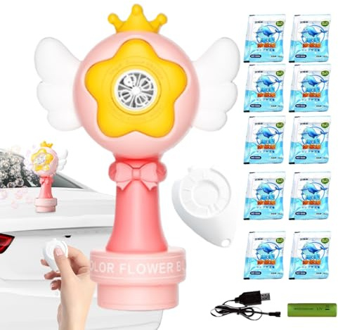 Blasenmaschine für Kinder | Blasenmaschine für den Außenbereich | Wiederaufladbare Batterie Mit LED-Leuchten Für Geburtstage Garten Pool Wasserspiele Hochzeit Badewanne Auto