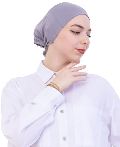 Prien Damen Unterkopftuch aus Baumwolle, Mütze Schal Muslim, Weiche Islamische Kopftuch Bonnet, Hijab für Gebet, Alltag, Sofort Turban für Abaya, Gebetskleidung, Ramadan, Eid