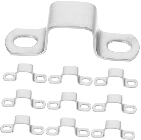 BAZEITFLOW 10 pièces Lot de Colliers de Serrage Carrés Acier Inoxydable Embase Stable Fixation Robuste pour Tubes Carrés Installation Facile pour Clôtures et Poteaux