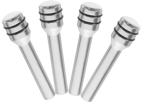 Amosfun 4pcs Aluminum Alloy Car Door Pin Locks Inner Door Pull Decoration Automotive Interior Accessories for Trucks and Vehicles Silver