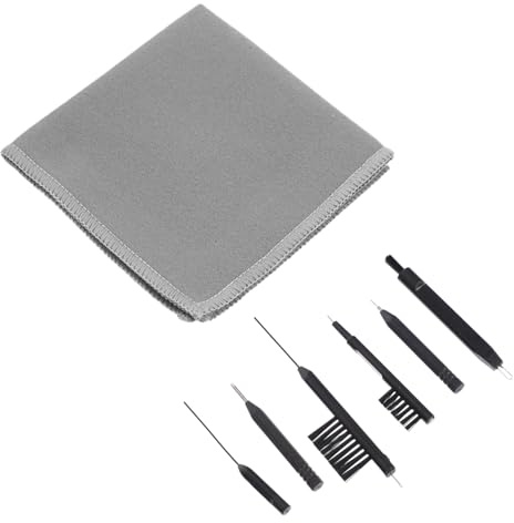 HANABASS 7 Stück Teiliges Hörgeräte reinigungsset mit Rutschfestem Griff Praktische Bürsten und Entlüftungsstäbe zur Effektiven Reinigung von Hörverstärkern für Zuhause und Unterwegs