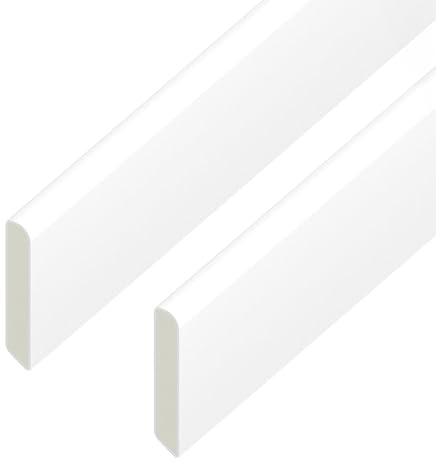 45mm x 5m White uPVC Window & Door Finishing Trim – 2 Pack