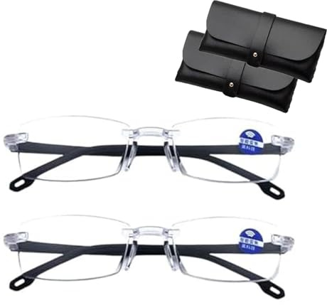Pukmqu Wabitesty Brille, Adaptive Flüssigkristall Fokus Brille, Relieflogix 𝐁rille, 𝐁rille Die Sich Automatisch Der Sehstärke Anpasst, Intelligente Fokusveränderung Komfortable Lesebrille (2PCS)