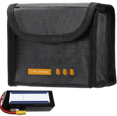 Fireproof Lithium Battery Bag - Flame Retardant Safety Pouch, Heat Resistant Battery Guard | Secure Storage for Drone Accessories Li-ion Batteries Transport Travel Charging Safety Protection