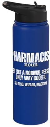 Pharmacist Definition Pharmacy Funny Pharmacist Stainless Steel Insulated Water Bottle