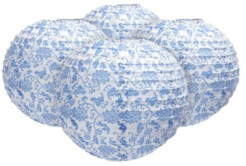4pcs Paper Lantern Lampshades Foldable Cotton Paper for DIY