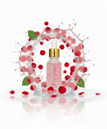 MONCHI Organic Oil with Vitamin E and Vitamin B Essential Soothe Moisturising for Dry Nails Cuticles Treatment Nail Care Repair Growth Oil 15ml/Bottle Rose