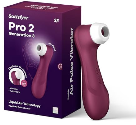 Satisfyer Pro 2 Generation 3 Vibrator | Liquid-Air-Technologie | Leise Starke Klitoris-Stimulation | Druckwellenvibrator mit Vibrationen | Sex-Spielzeug Geschenk für Frauen | Erotischer Dildo Frau