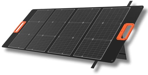 YARD FORCE 100W Solarmodul, LX SPP10, faltbar, tragbar, kompakt, leicht, wasserdicht, Steckdose, USB-/QC-Anschlüsse für schnelle Energieerzeugung. Ideal für Camping, Outdoor-Aktivitäten oder zuhause.