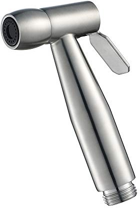 Handheld Bidet Sprayer Head Stainless Steel Brushed Portable Toilet Bidet Shower Head Bathroom Shower Bidet Tap for Toilet Cleaning, Personal Hygiene, Floor Cleaning,A (Color : B)