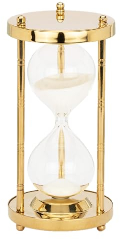 NKlaus Nautische Sanduhr 3 Säulen Messing 15min. 14,5x7,5cm Stundenglas Maritime Deko 14988