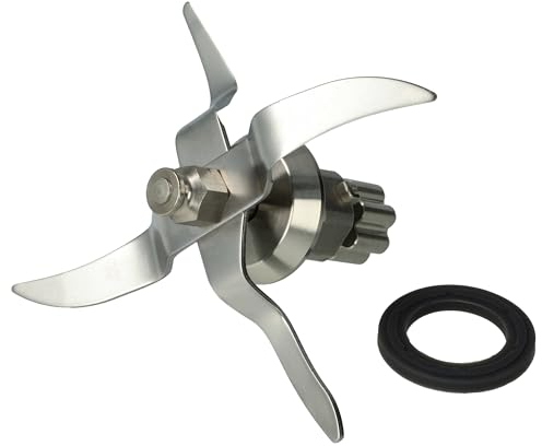 vhbw Couteau de mixeur compatible avec Silvercrest SKMK1200C3, 389505, SKMK1100A1 robot culinaire - Avec 4 lames en acier inoxydable