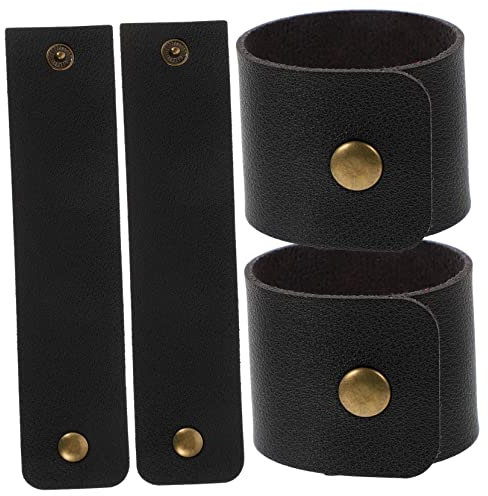 IMIKEYA 4stücke Leder Serviettenringe Wasserdichter Serviettenhalter Für Hochzeiten Partys Und Bankette Elegante Tischdekoration