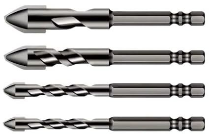 NGCG 4 Stück Hochfester Exzenter Spiralbohrer 6/8/10/12mm Exzenterbohrer Industriestärke Bohrer Set Bohrer mit abgewinkeltem