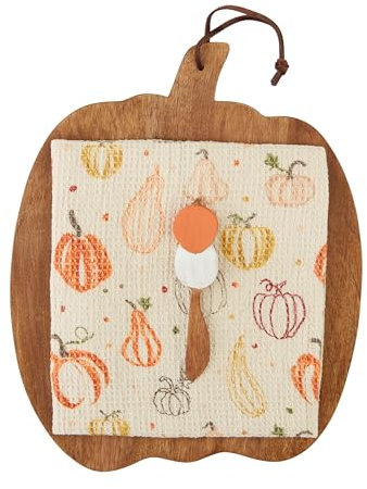Mud Pie 42210110P Pumpkin Print Pmpkn Board Set Servierbretter, 100% Baumwolle, Braun