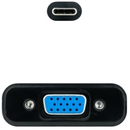 Blendend Conversor USB-C a VGA, 10 cm, Negro, para conectar Dispositivos USB-C a Pantallas VGA, Ideal para presentaciones y duplicar Pantallas.