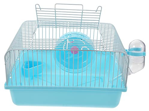 HOUDERCO Reise-hamsterkäfig Mit Laufrad Und Zubehör Tragbarer Käfig Für Kleintiere Futterbehälter Und Wasserflasche Für Ausflüge Und Transport