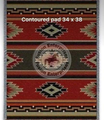 EQUIEMPRESS Sattelunterlage Western Ranch/Westernsatteldecke aus Neuseelandwolle, Top Wool Pad Sensor Flex (Anpassung möglich) A-226 (32 x 32)